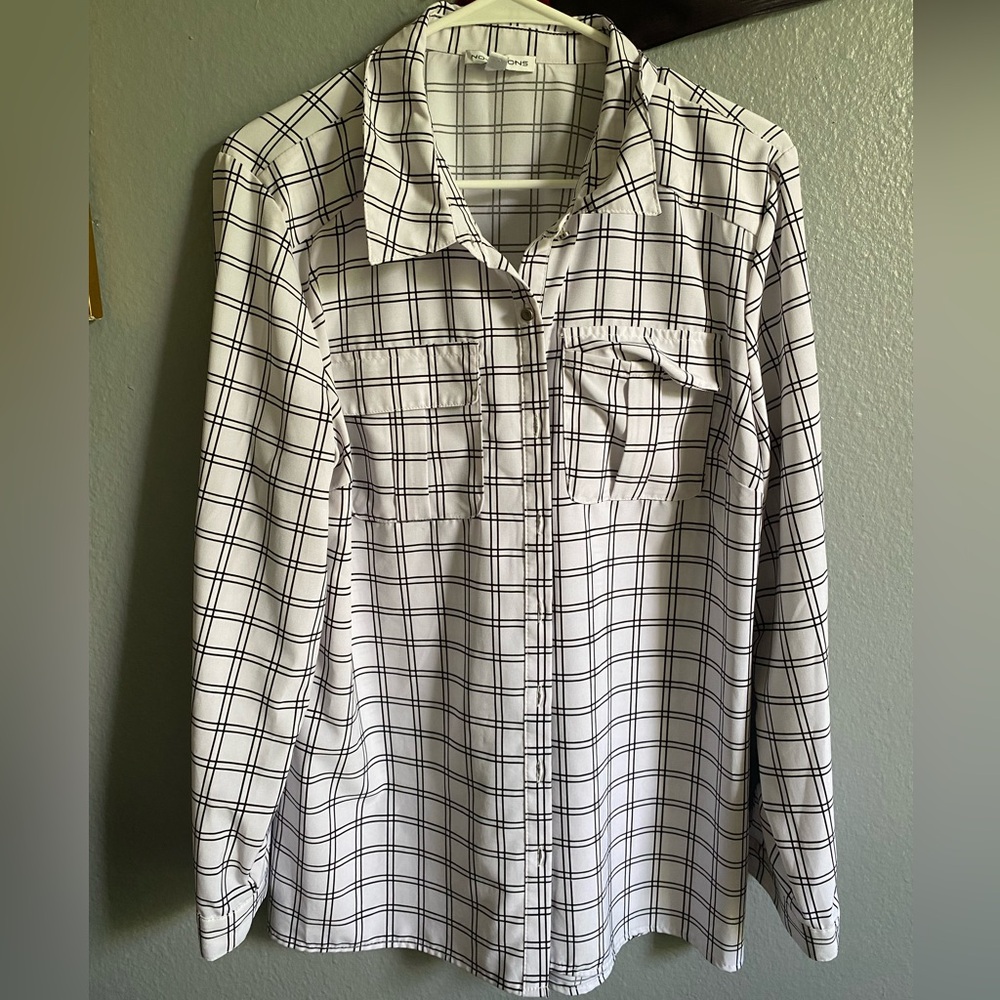 Striped long sleeve blouse